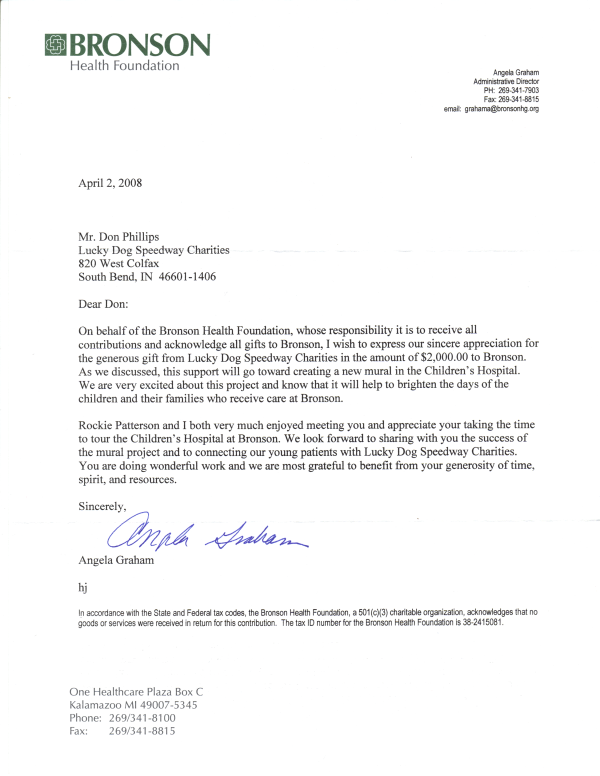 Bronson Health Foundation Testimonial